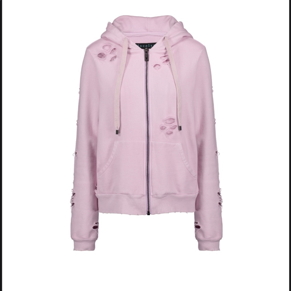 Jocelyn Hoodie Sweatshirt Lavender Lightning Bolt